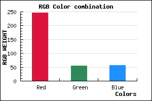 rgb background color #F63639 mixer