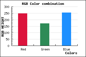 rgb background color #F7ABFF mixer