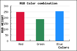 rgb background color #F7BBFF mixer