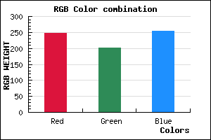 rgb background color #F7C9FD mixer