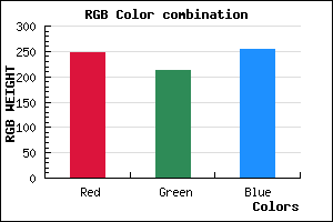 rgb background color #F7D5FD mixer