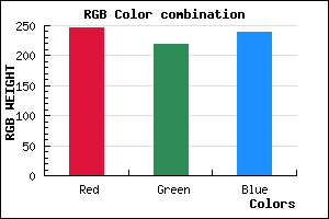 rgb background color #F7DBEF mixer