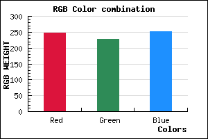 rgb background color #F7E4FC mixer