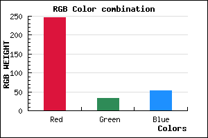 rgb background color #F72135 mixer