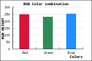 rgb background color #F8E5FB mixer