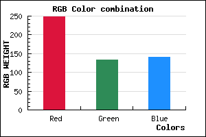 rgb background color #F9858D mixer
