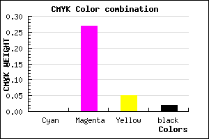 #F9B7ED color CMYK mixer