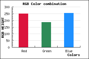 rgb background color #F9BBFF mixer