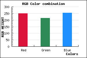 rgb background color #F9D7FD mixer