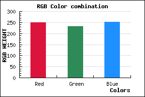 rgb background color #F9E8FC mixer