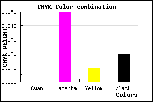#F9EDF7 color CMYK mixer