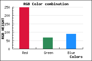 rgb background color #F94359 mixer