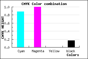#1900D3 color CMYK mixer