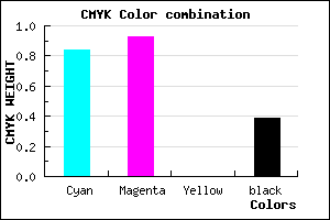 #190B9C color CMYK mixer