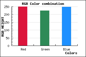 rgb background color #FAE0F9 mixer