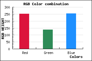 rgb background color #FB8BFF mixer