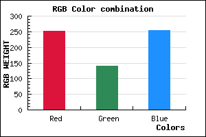 rgb background color #FB8CFF mixer