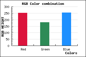 rgb background color #FBB3FF mixer