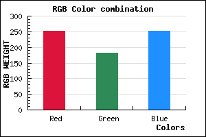 rgb background color #FBB5FB mixer