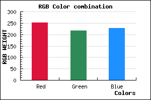 rgb background color #FBD9E4 mixer