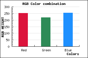 rgb background color #FBDCFE mixer