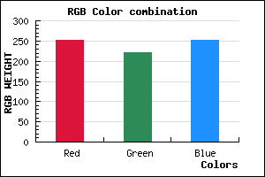 rgb background color #FBDDFB mixer