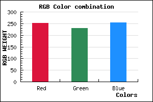rgb background color #FBE5FF mixer