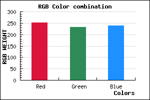 rgb background color #FBE9EE mixer