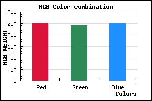 rgb background color #FBF0FA mixer