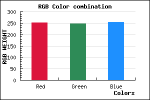 rgb background color #FBF8FE mixer