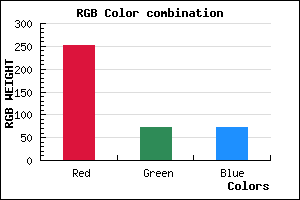 rgb background color #FB4848 mixer
