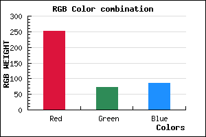 rgb background color #FB4855 mixer