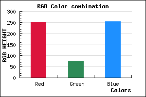 rgb background color #FB4BFF mixer