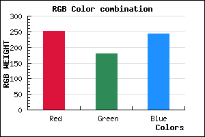 rgb background color #FCB4F4 mixer