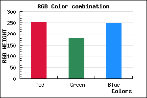 rgb background color #FCB4F8 mixer