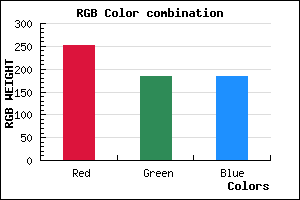 rgb background color #FCB8B8 mixer