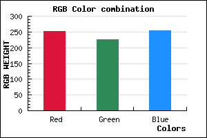 rgb background color #FCE2FF mixer