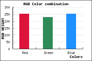 rgb background color #FCE4FB mixer