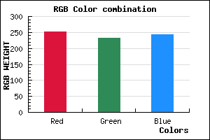 rgb background color #FCE8F2 mixer