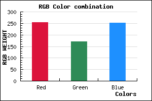 rgb background color #FDABFC mixer