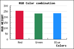 rgb background color #FDE7E8 mixer
