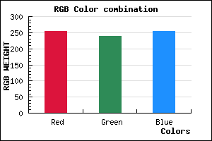 rgb background color #FDEFFF mixer