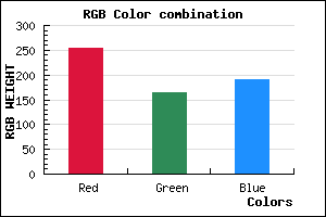 rgb background color #FEA4BE mixer