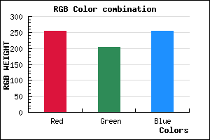 rgb background color #FECBFF mixer