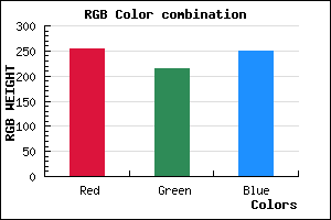 rgb background color #FED6F9 mixer