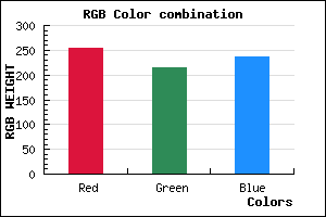 rgb background color #FED7EC mixer