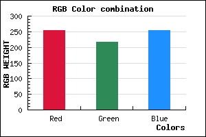 rgb background color #FED8FF mixer