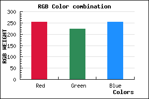 rgb background color #FEE0FF mixer