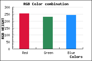 rgb background color #FEE6F2 mixer