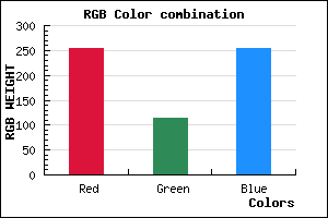 rgb background color #FF71FF mixer
